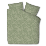 Fresh & Co Dekbedovertrek Mink Palms - Jade 2-persoons (200 x 220 cm + 2 kussenslopen) - Groen