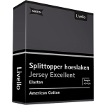 Livello Hoeslaken Splittopper Jersey Excellent Dark Grey 140 X 200 Cm - Grijs