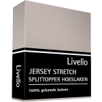 Livello Hoeslaken Splittopper Jersey Excellent Stone 140 X 200 Cm - Beige
