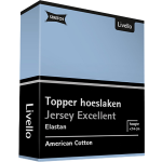 Livello Hoeslaken Topper Jersey Excellent Light Blue 180 X 200 Cm - Blauw