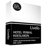 Livello Hotel Hoeslaken Perkal Wit - Egyptisch Katoen 80 X 220 Cm