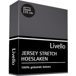 Livello Hoeslaken Jersey Donker 90 X 220 Cm - Grijs