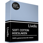 Livello Hoeslaken Soft Cotton Blue 180 X 210 Cm - Blauw