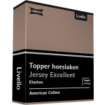 Livello Hoeslaken Topper Jersey Excellent Brown 180 X 200 Cm - Bruin