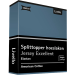 Livello Hoeslaken Splittopper Jersey Excellent Blue 180 X 200 Cm - Blauw