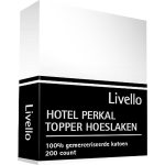 Livello Hoeslaken Topper Perkal Wit 200 X 220 Cm