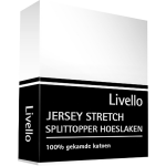 Livello Hoeslaken Splittopper Jersey Wit 180 X 210 Cm