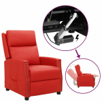 Vidaxl Sta-opstoel Verstelbaar Kunstleer - Rood