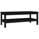 Vidaxl Salontafel 110x50x40 Cm Massief Grenenhout - Negro