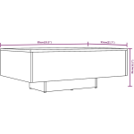 Vidaxl Salontafel 85x55x31 Cm Bewerkt Houteikenkleurig - Marrón