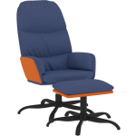 Vidaxl Relaxstoel Met Voetenbank Stof - Blauw