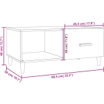 Vidaxl Salontafel 89,5x50x40 Cm Bewerkt Hout - Zwart