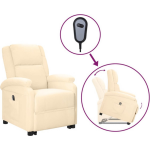 Vidaxl Sta-op-stoel Verstelbaar Kunstleer Crèmekleurig