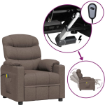 Vidaxl Massagestoel Elektrisch Stof Taupe