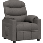 Vidaxl Fauteuil Verstelbaar Stof Donker - Grijs