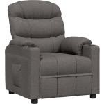 Vidaxl Fauteuil Verstelbaar Stof Donker - Gris