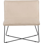 X-lounge Fauteuil Velours Offwhite.