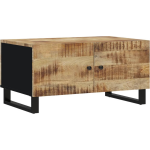 Vidaxl Salontafel 80x50x40 Cm Massief Mangohout En Bewerkt Hout - Bruin