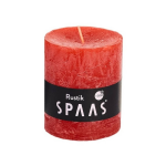 Spaas 1x Rode Rustieke Cilinderkaars/stompkaars 7 X 8 Cm 30 Branduren - Stompkaarsen - Rood