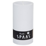 Spaas 1x Witte Rustieke Cilinderkaars/stompkaars 7x13 Cm 60 Branduren - Stompkaarsen