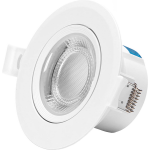 BES LED Led Spot - Inbouwspot - Aigi Lola - 5w - Helder/koud Wit 6500k - Rond - Mat Wit - Aluminium