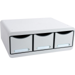 Exacompta Bureauladeblok Toolbox Maxi Office Met 3 Lades Lichtgrijs