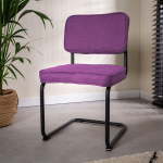 Dimehouse Set Van 2 Eetkamerstoelen Industrieel Remo - Paars