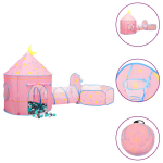 Vidaxl Kinderspeeltent Met 250 Ballen 301x120x128 Cm - Roze