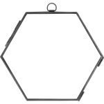 Quvio Fotolijst Robuust Met Ketting - Hexagon - Metaal - Antraciet - Zwart