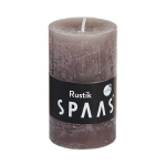 Spaas 1x Taupe Rustieke Cilinderkaars/stompkaars 5x8 Cm 17 Branduren - Stompkaarsen