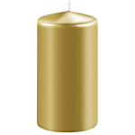 Enlightening Candles 1x Metallic Gouden Cilinderkaars/stompkaars 6 X 12 Cm 45 Branduren - Stompkaarsen