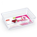 Forte Plastics Opberg Bakje/mandje/organizer - 24 X 16 Cm - Transparant - Opbergbox