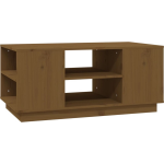 Vidaxl Salontafel 90x49x40,5 Cm Massief Grenenhout Honing - Marrón