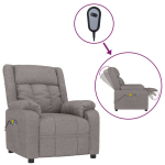 Vidaxl Massagestoel Elektrisch Stof Taupe