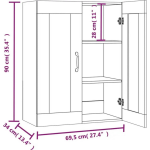 Vidaxl Hangkast 69,5x34x90 Cm - Zwart