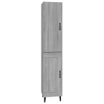 Vidaxl Hoge Kast 34,5x34x180 Cm Bewerkt Hout Sonoma Eikenkleurig - Grijs