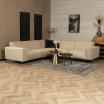 Bronx71 Velvet hoekbank Vegas links - Beige