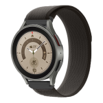 Samsung Galaxy Watch nylon trail band grijs - Horlogeband Armband Polsband - Zwart