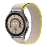 Samsung Galaxy Watch nylon trail band - geel beige - Horlogeband Armband Polsband