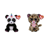 ty - Knuffel - Beanie Boo&apos;s - Paris Panda & Livvie Leopard
