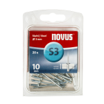Novus Blindklinknagel S3 X 10mm, Staal S3 | 20 stuks - 045-0034