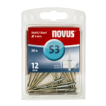 Novus Blindklinknagel S3 X 1mm, Staal S3 | 20 stuks - 045-0035