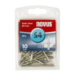 Novus Blindklinknagel S4 X 10mm, Staal S4 | 20 stuks - 045-0036