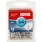 Novus Blindklinknagel S4 X 12mm, Staal S4 | 20 stuks - 045-0037