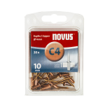 Novus Blindklinknagel C4 X 10mm, Koper | 20 stuks - 045-0039