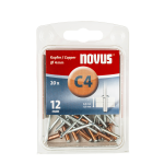 Novus Blindklinknagel C4 X 12mm, Koper | 20 stuks - 045-0040