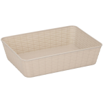 EDCO Opbergmandjes Kunststof - 25 X 19 X 6 Cm - Opbergmanden - Beige