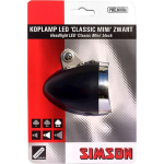 Simson koplamp Classic Mini batterijen voorvork - Zwart