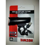 Simson koplamp Future USB led oplaadbaar - Zwart