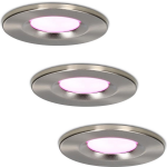 HOFTRONIC 3x Venezia Smart Inbouwspots RGBWW IP65 Zilver - Silver